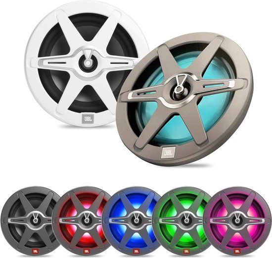 JBL Club Marine 8" (200mm) Marine Speakers - 150W RMS - White & Grey Grills Included