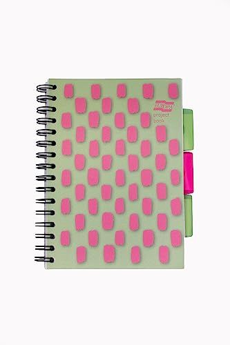 Exacompta Europa Splash Projectboek - A5 - Gelinieerd - Roze/Groen