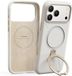 TORRAS Ostand Q Pro Silicone - Hoesje Geschikt voor Apple iPhone 17 Pro Max - Compatibel met MagSafe - 360° Draaibare Magnetische Standaard - Back Cover Kickstand Ring - Wit