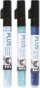 Color Plus Marker Set 1 2 mm l 14 5 cm 3 stuks navy blue sky blue turquoise