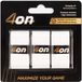 4on Padel Overgrips - Blanc - 3 Pièces