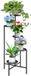 Ibenzoa® Support de plantes (5 étagères) – Métal, noir