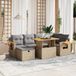 Maison Exclusive - Ensemble de meubles de jardin 7 pièces avec canapé et coussins, beige, en polyrotin