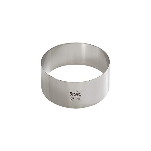 Decora 0063707 Cakevorm Rond Roestvrijstaal 7 cm