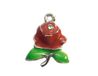 INNSPIRO NICE CHARMS hanger van metaal, rozerood en groen, 12 x 15 mm, 25 stuks