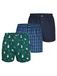 Happy Shorts Wijde Boxershorts Heren Kerst 3-Pack Geruit/Print/Effen - Maat XXL