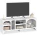 IDMarket TV-meubel 140 cm organisch Alesia 6 nissen hout wit