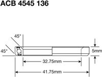 ACB Enduro ACB 4545 136 SS - 440c Stainless (Angular Contact) - 32,75x41,75x6 (45x45°)