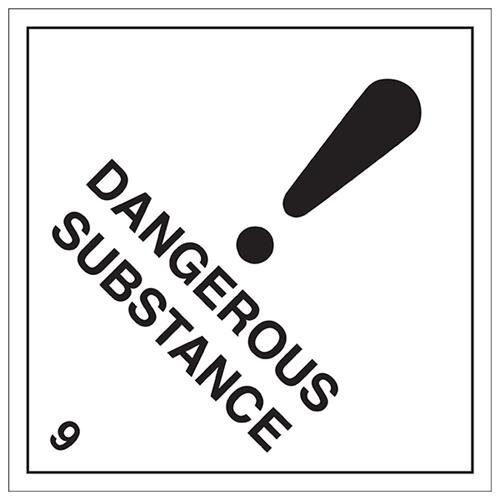 V Safety VSafety Dangerous Substance Warning Hazard Diamond Sign - 200mm x 200mm - Zelfklevende Vinyl