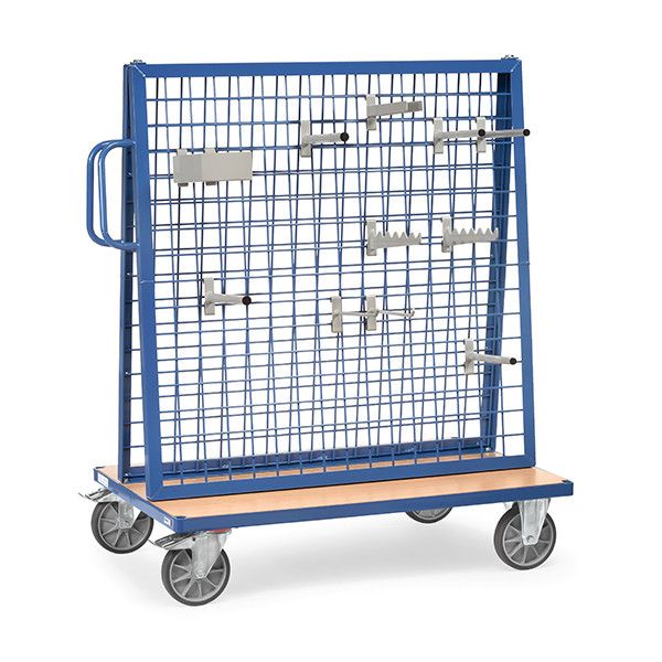 Fetra materiaalwagen met laadvlak van 1200 x 800 mm met TPE rubberen banden
