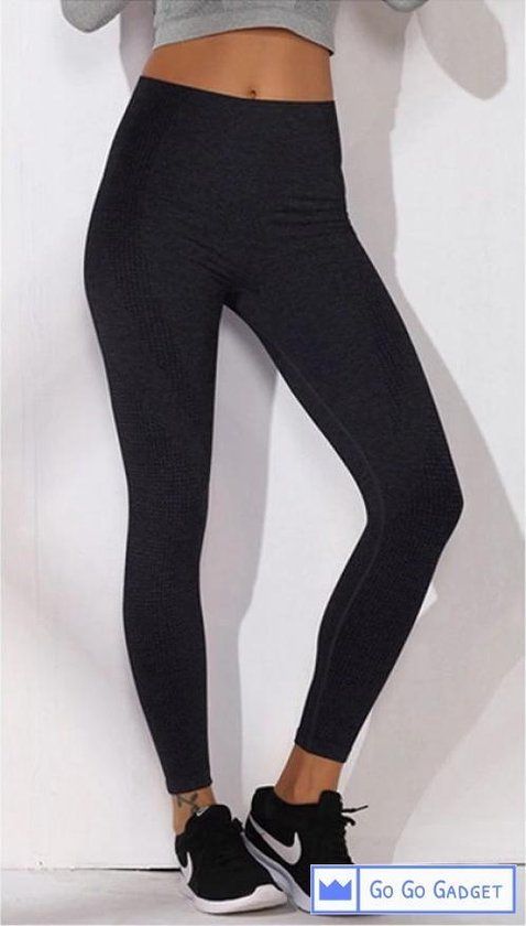 Sportlegging high waist naadloos sneldrogend squatproof zwart S