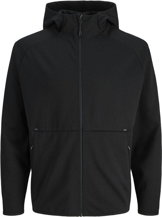 JACK&JONES JJEBASE SWEAT ZIP HOOD SN Heren Zwart M