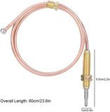 Merkloos / Sans marque Wan GmbH 2 Stuks M8 Thermokoppel Kabel 600mm voor Gasfornuis Open Haard BBQ en Grill