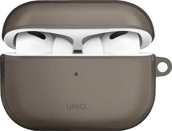 Uniq Hoesje Geschikt voor AirPods Pro 2 - Uniq Glase Case - zwart