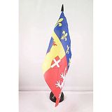 AZ FLAG Tafelvlag Rhône-Alpes 21x14 cm Polyester 100D Plastic Voet