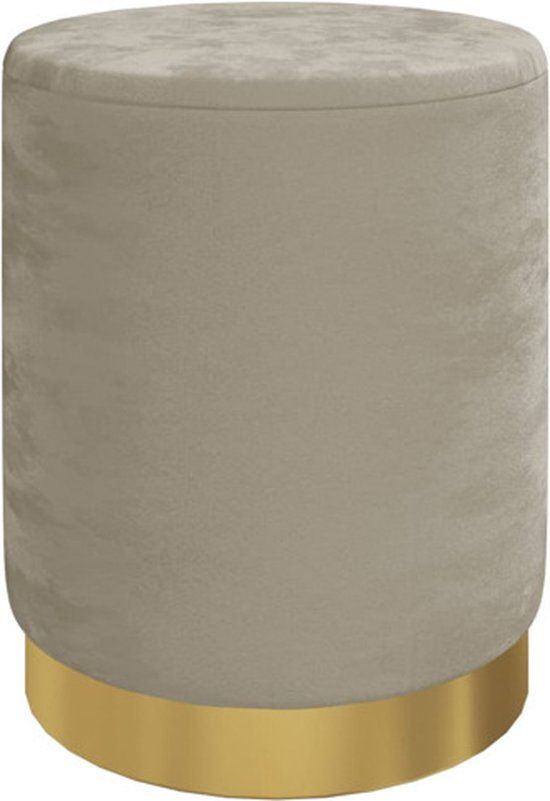 vidaXL Hocker met opbergruimte rond fluweel 31 x 37 cm donkergrijs