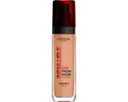 L'Oréal Make-Up Designer Infallible 24HR Fresh Wear Foundation - 320 Caramel - Langhoudende Foundation met SPF 25 - 30 ml