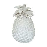 homea 5dej1223bc decoratieve figuur ananas, polyhars, 19,5 x 19 x 29,5 cm, wit