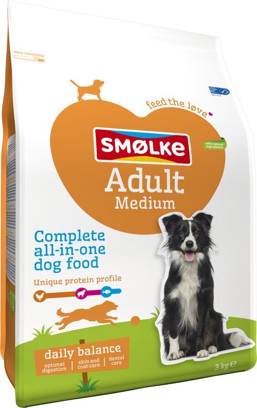 Smølke Adult medium 3kg - Hondenvoer - 3 kg