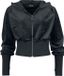 Gothicana by EMP Gothicana Zwart kort jack met capuchon en pentagram hanger - Dames - M