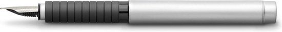 Faber-Castell Essentio Metal Vulpen - Mat Chrome - B - Blauwe inkt