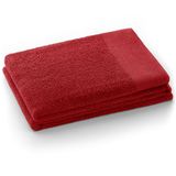 AmeliaHome douchehanddoek 70x140 cm rood 100% katoen kwaliteit absorberend donkerrood Amari