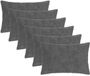 vidaXL Taie d'oreiller HEERLEN Gris foncé 50 x 80 cm Satin de coton