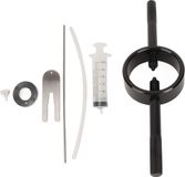 Merkloos / Sans marque Universele Motorfietsvorkservicetoolset - 9-delige Onderhoudsgereedschapset - Hoge Precisie Vorkoliepeilinstrument - Vorkveercompressor