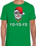 Bellatio Decorations Shoppartners Bv Gangster / rapper Santa fout Kerstshirt / Kerst t-shirt groen voor heren - Kerstkleding / Christmas outfit XL