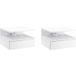 Lot de 2 tables de chevet murales blanches