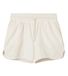 Nikben Short en polaire pour homme, élégant short d'intérieur en coton, blanc crème