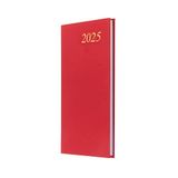 Collins Essential E-ESSSP.15-25 Eco-vriendelijke zakplanner met harde kaft van leer en gerecycled papier, rood