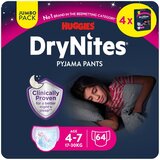 DryNites Huggies DryNites luierbroekjes - meisjes - 4 tot 7 jaar (17 - 30 kg) - 64 stuks - voordeelverpakking