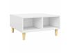 Maison Exclusive - Table basse, blanc, 60x60x30 cm, panneau de particules