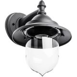 GTV Lighting TOSKANA Wandlamp voor de tuin, 25 cm, aluminium, zwart, IP 54