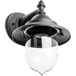 GTV Lighting TOSKANA Wandlamp voor de tuin, 25 cm, aluminium, zwart, IP 54