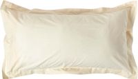 Homescapes Kussensloop 50x90 cm met Rand (Oxford) – Crème – 100% Egyptisch Perkal Katoen – 200 TC