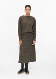 s.Oliver - Femme - Jupe mi-longue - Brun foncé - Taille 38