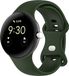 Strap-it Siliconen Classic smartwatch bandje geschikt voor Google Pixel Watch 5 (41 mm) / 4 (41 mm) / 3 (41 mm) / 2 / 1 - Donkergroen