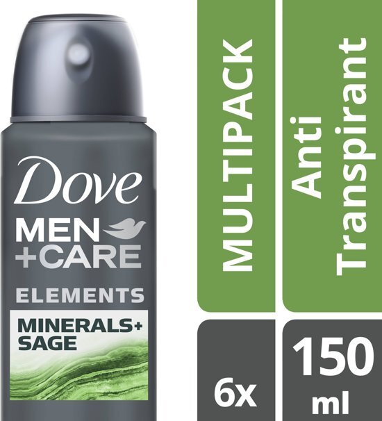 Dove Men +Care Mineral & Sage anti-transpirant - deodorant - 150ml - 6 stuks