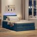 Maison Exclusive - Cadre de lit ottoman avec matelas, bleu foncé, 120x200 cm, velours
