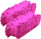 Folat Feest/verjaardag versiering - 3x - crepe slingers - roze - 24 meter - papier - feestartikelen