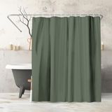 Americanflat 180x200 Douchegordijn - Waterbestendig Lang Douchegordijn met Duurzame Metalen Ringen en 12 Haken - 100% Polyester - Groene Badkamer Gordijnen