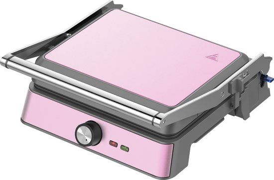Westinghouse Retro Contactgrill - Panini Grill & Tosti Apparaat - 2200W - Roze