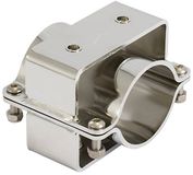 Seanox Adaptateur pour montage sur double rail en acier inoxydable 51-65 mm Argent