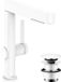 Hansgrohe Finoris wastafelkraan 230 met douche pop-up plug mat wit 76063700