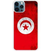 Verstevigd hoesje met sublimatie bedrukking, compatibel met Apple iPhone 12 Drapeau tunisie