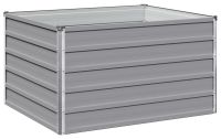 Syfax Verhoogd Tuinbed Grijs 100 x 80 x 55 cm Gegalvaniseerd staal
