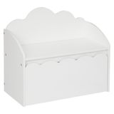 Atmosphera Zoete wolk speelgoedkist / kinderbank - Opberger - Wit