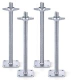 OEM Steigerpaal 460 x 30 mm, basis 12 x 12 cm, 4 stuks, verstelbaar